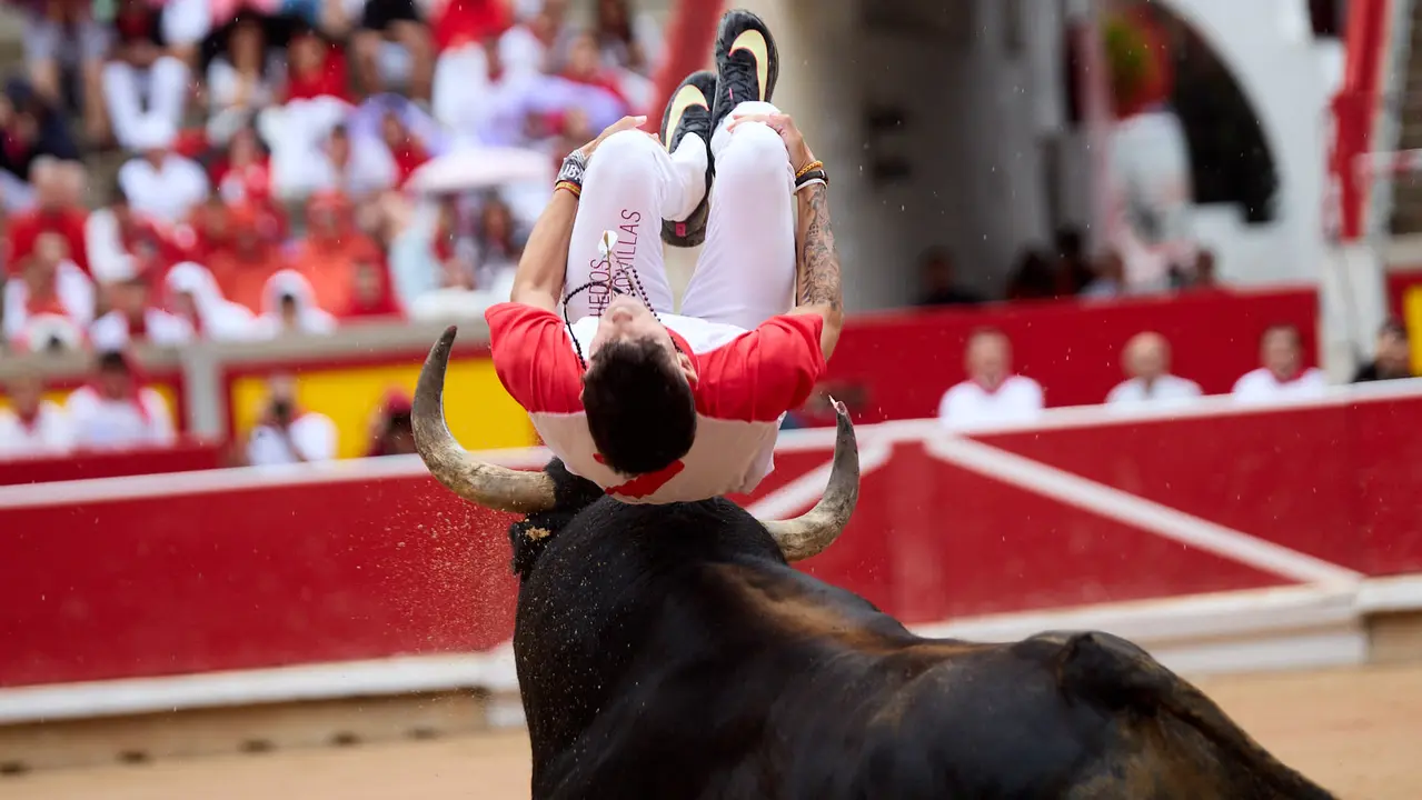 Concurso de Recortadores de San Fermín 2025 en la Plaza de Toros de Pamplona. IÑIGO ALZUGARAY