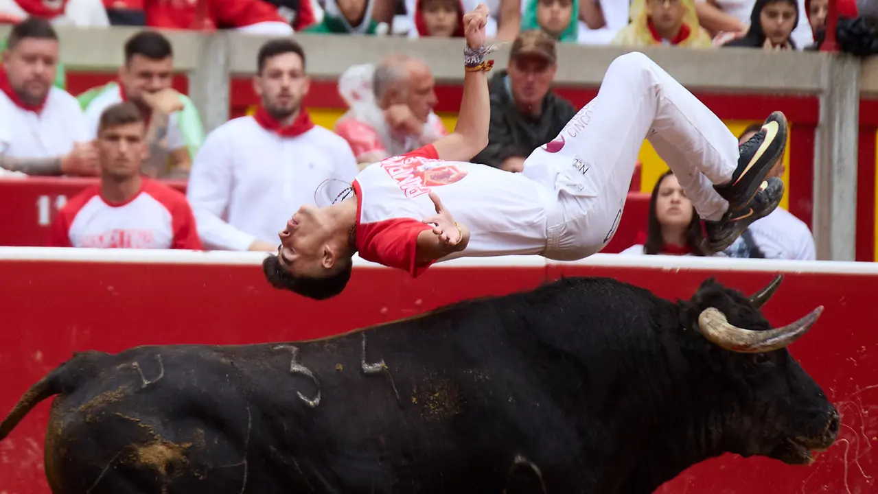 Concurso de Recortadores de San Fermín 2025 en la Plaza de Toros de Pamplona. IÑIGO ALZUGARAY