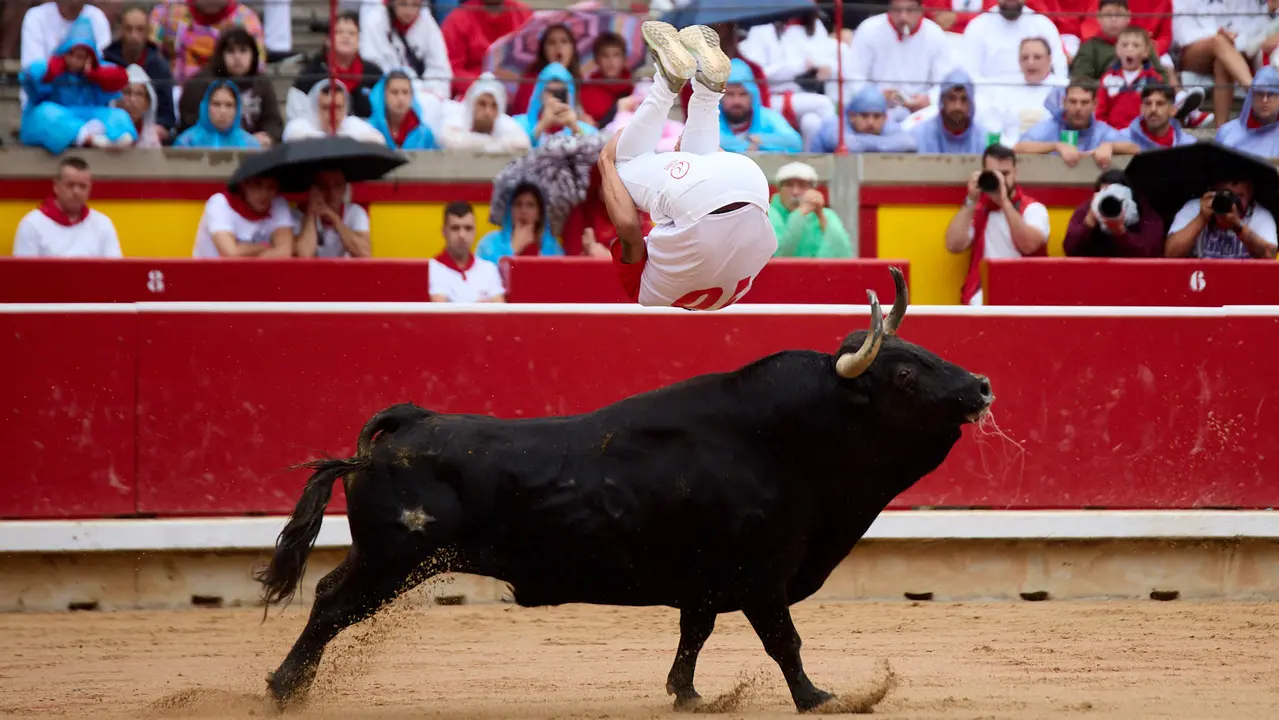 Concurso de Recortadores de San Fermín 2025 en la Plaza de Toros de Pamplona. IÑIGO ALZUGARAY