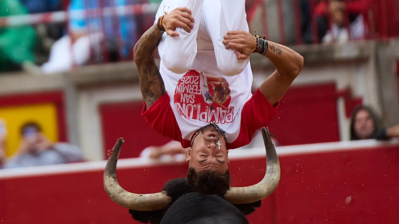Concurso de Recortadores de San Fermín 2025 en la Plaza de Toros de Pamplona. IÑIGO ALZUGARAY