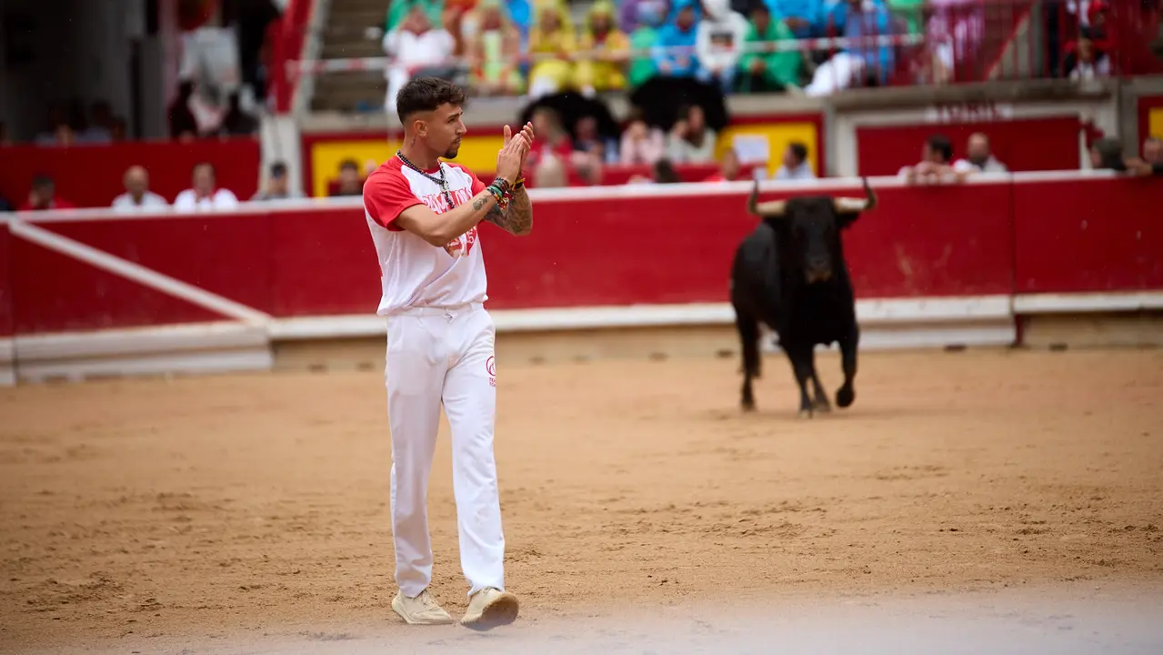 Concurso de Recortadores de San Fermín 2025 en la Plaza de Toros de Pamplona. IÑIGO ALZUGARAY