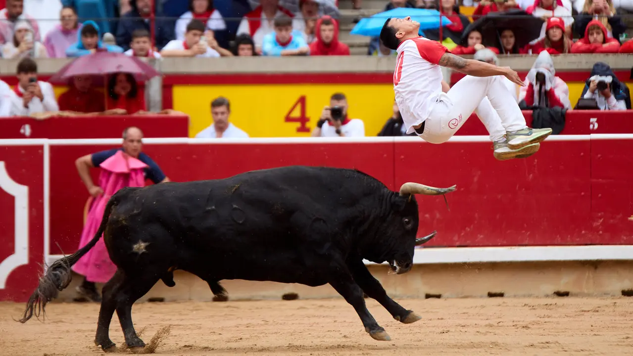 Concurso de Recortadores de San Fermín 2025 en la Plaza de Toros de Pamplona. IÑIGO ALZUGARAY