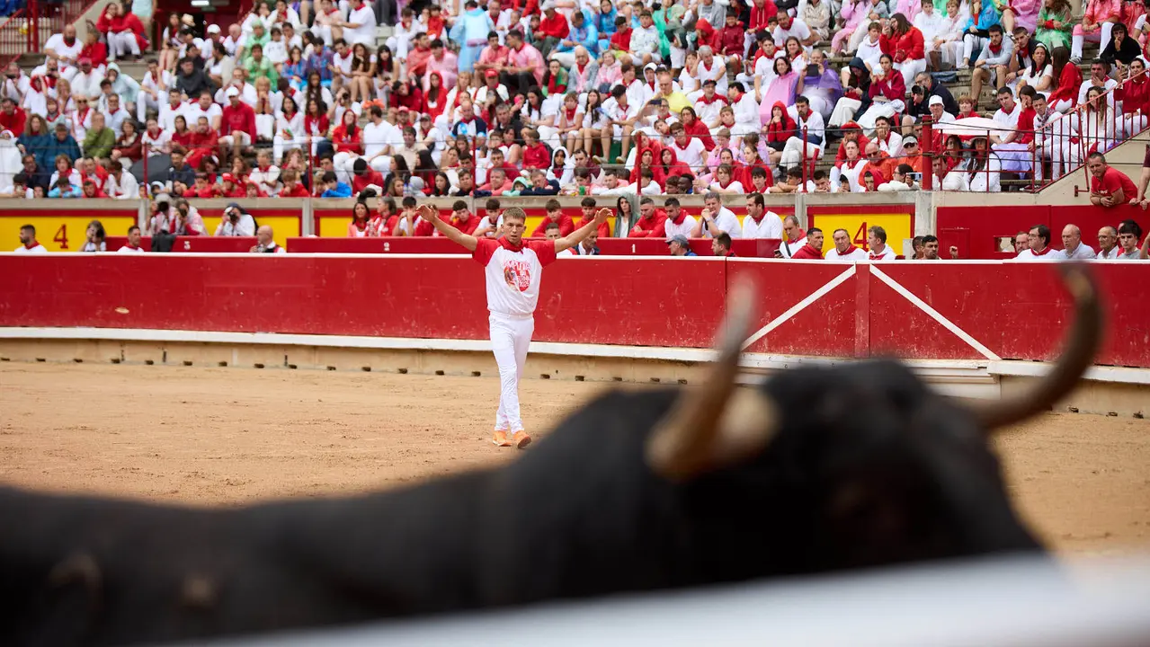 Concurso de Recortadores de San Fermín 2025 en la Plaza de Toros de Pamplona. IÑIGO ALZUGARAY