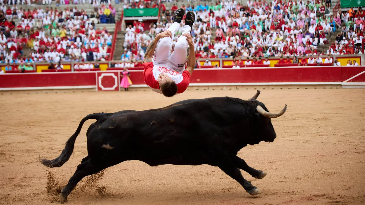 Concurso de Recortadores de San Fermín 2025 en la Plaza de Toros de Pamplona. IÑIGO ALZUGARAY