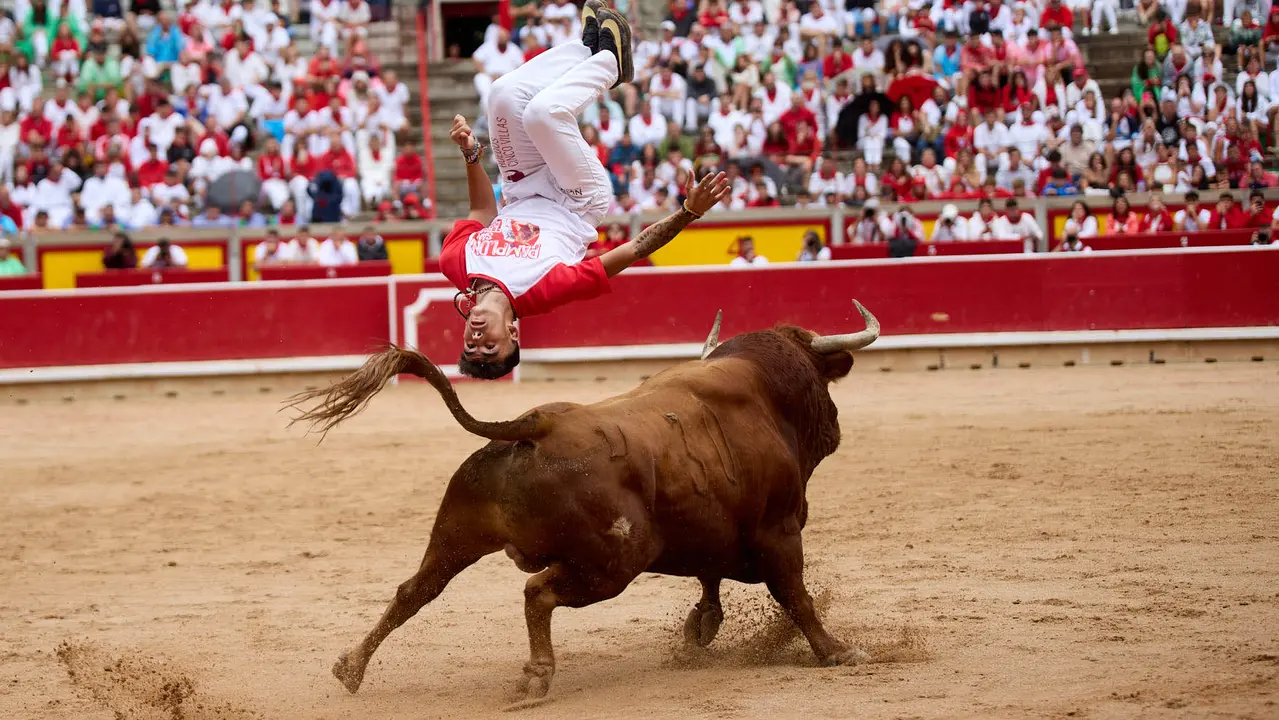 Concurso de Recortadores de San Fermín 2025 en la Plaza de Toros de Pamplona. IÑIGO ALZUGARAY