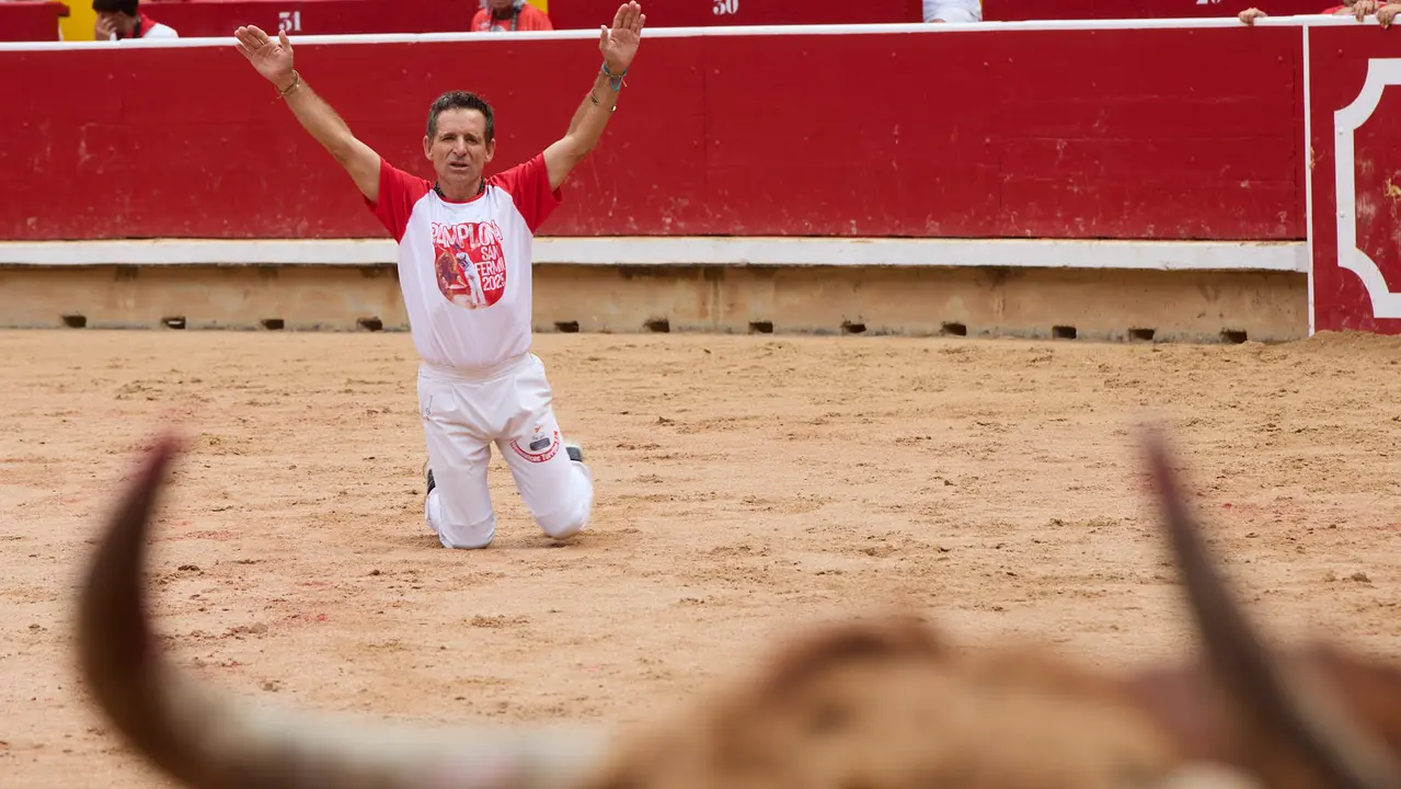 Concurso de Recortadores de San Fermín 2025 en la Plaza de Toros de Pamplona. IÑIGO ALZUGARAY