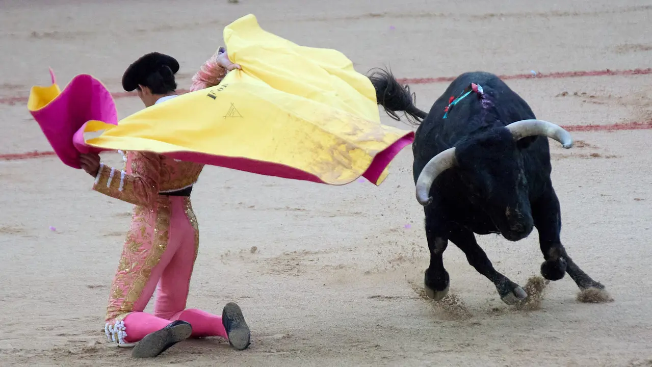 Séptima corrida de la Feria del Toro de San Fermín 2025 con toros de La Palmosilla para Jiménez Fortes, Fernando Adrián y Ginés Marín. IÑIGO ALZUGARAY