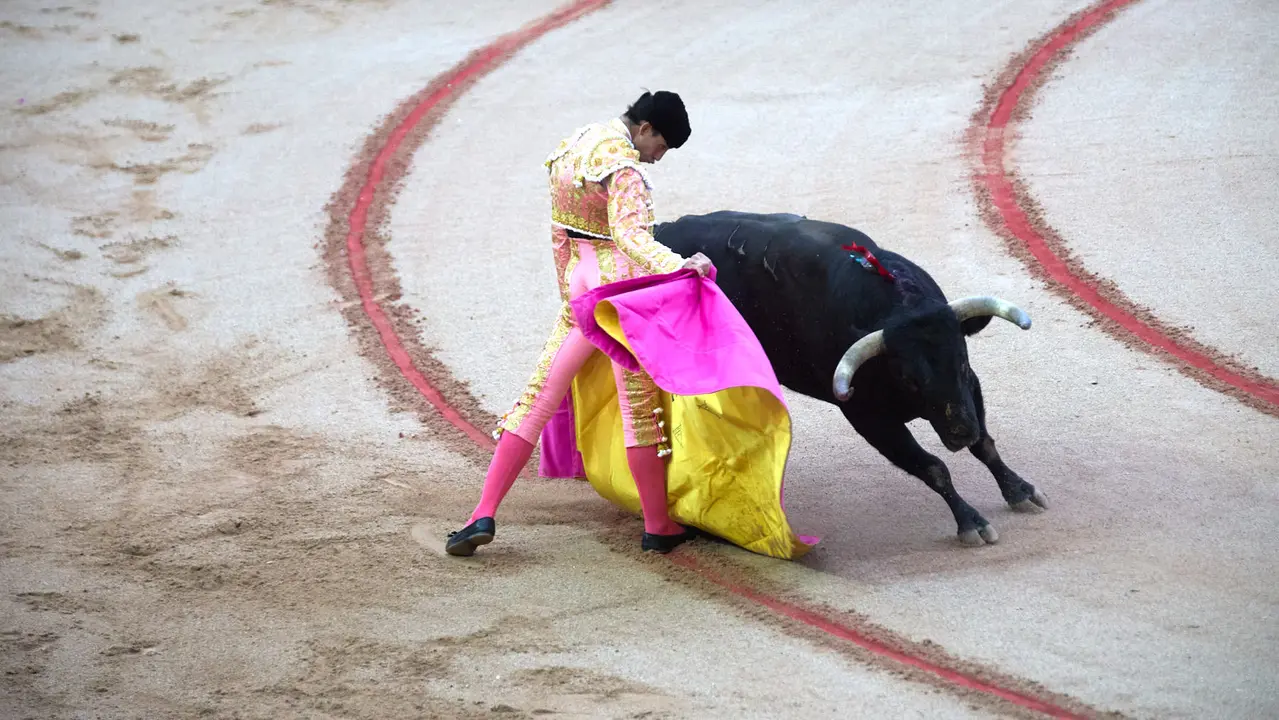 Séptima corrida de la Feria del Toro de San Fermín 2025 con toros de La Palmosilla para Jiménez Fortes, Fernando Adrián y Ginés Marín. IÑIGO ALZUGARAY