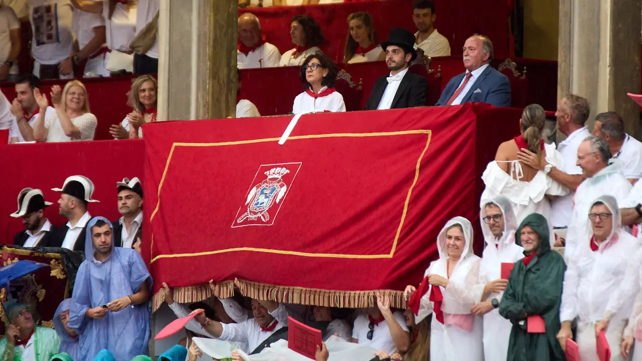 Séptima corrida de la Feria del Toro de San Fermín 2025 con toros de La Palmosilla para Jiménez Fortes, Fernando Adrián y Ginés Marín. IÑIGO ALZUGARAY