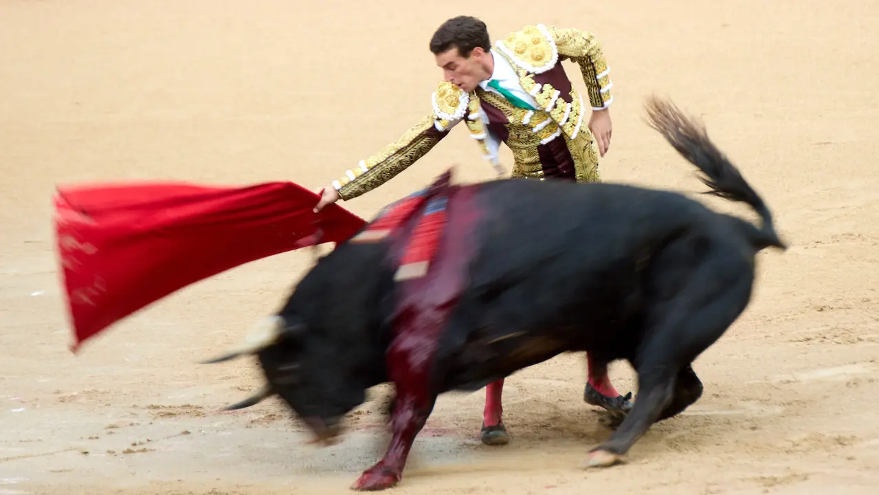 Séptima corrida de la Feria del Toro de San Fermín 2025 con toros de La Palmosilla para Jiménez Fortes, Fernando Adrián y Ginés Marín. IÑIGO ALZUGARAY