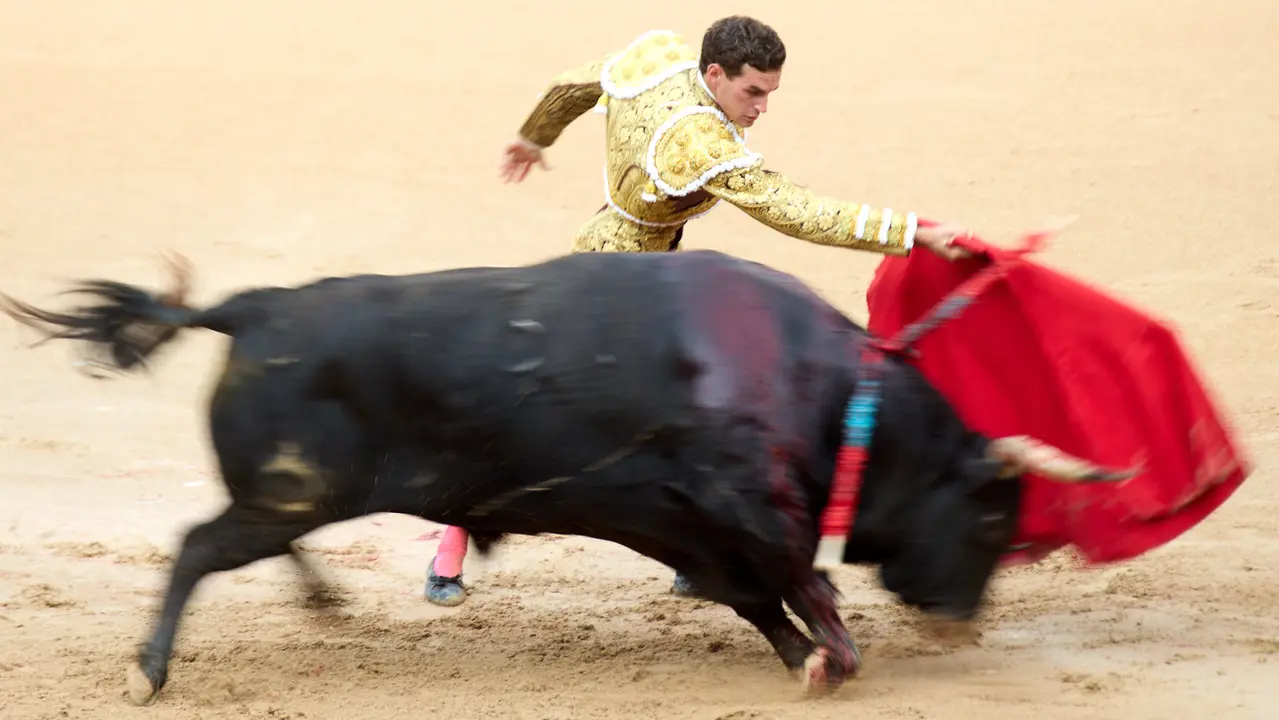 Séptima corrida de la Feria del Toro de San Fermín 2025 con toros de La Palmosilla para Jiménez Fortes, Fernando Adrián y Ginés Marín. IÑIGO ALZUGARAY