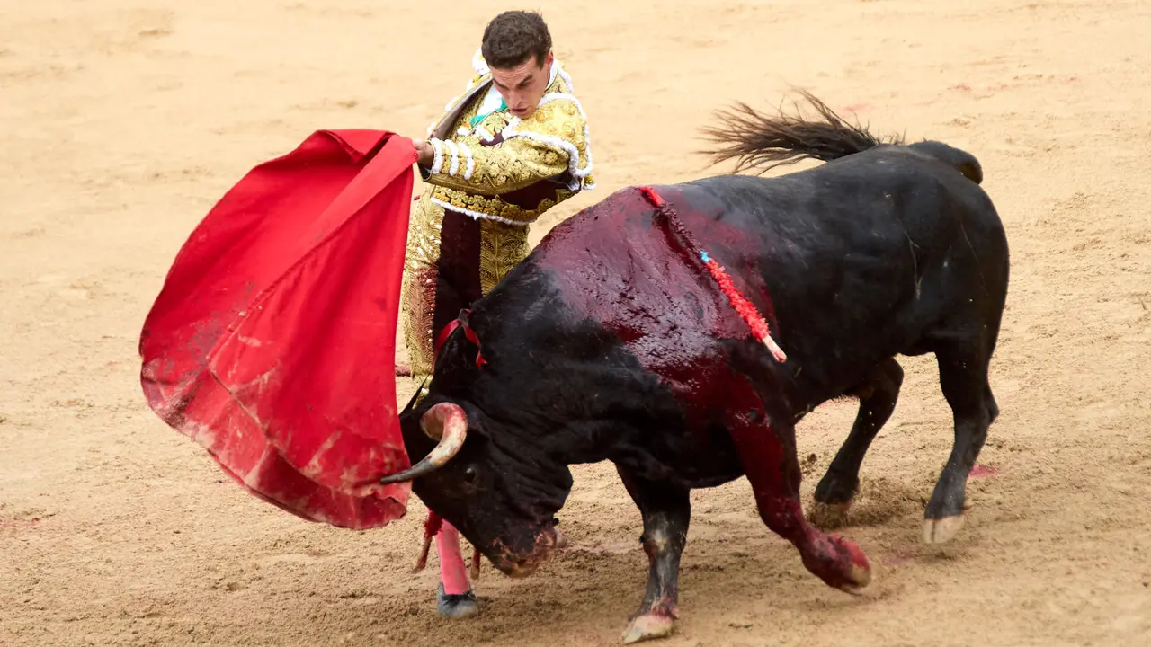 Séptima corrida de la Feria del Toro de San Fermín 2025 con toros de La Palmosilla para Jiménez Fortes, Fernando Adrián y Ginés Marín. IÑIGO ALZUGARAY