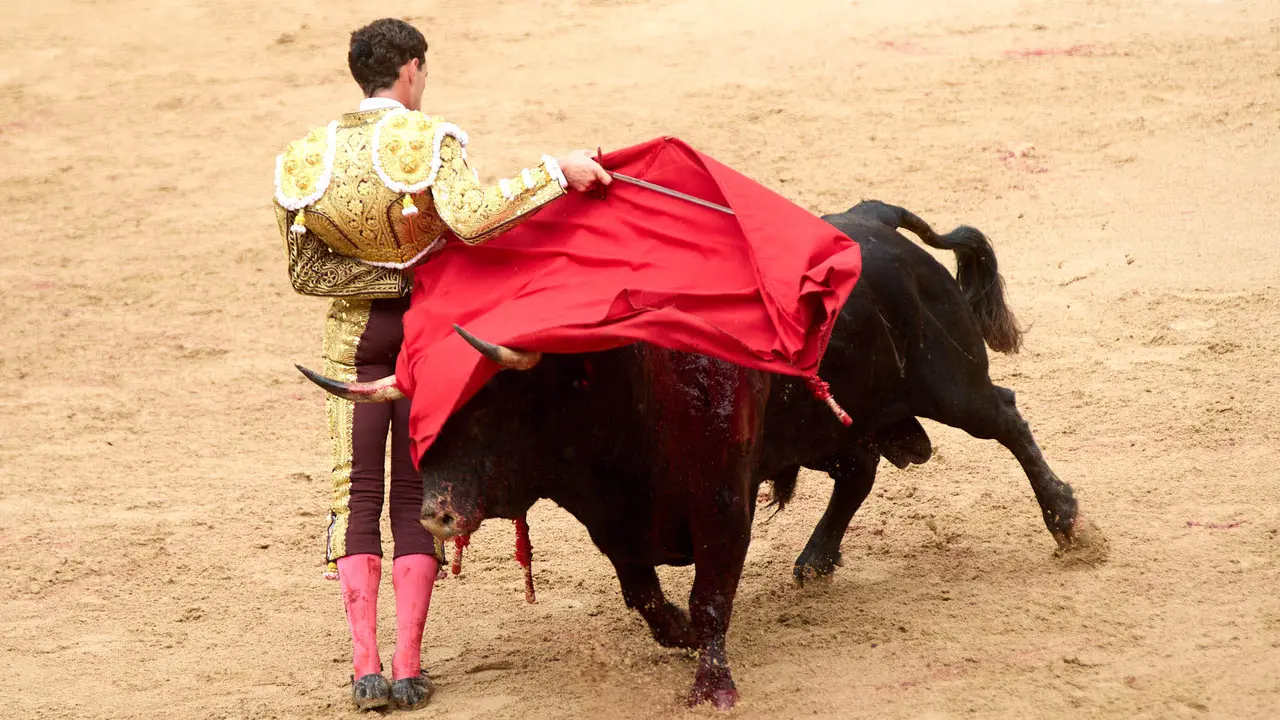 Séptima corrida de la Feria del Toro de San Fermín 2025 con toros de La Palmosilla para Jiménez Fortes, Fernando Adrián y Ginés Marín. IÑIGO ALZUGARAY