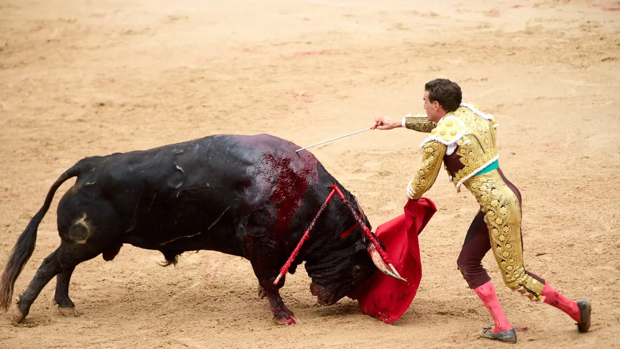 Séptima corrida de la Feria del Toro de San Fermín 2025 con toros de La Palmosilla para Jiménez Fortes, Fernando Adrián y Ginés Marín. IÑIGO ALZUGARAY