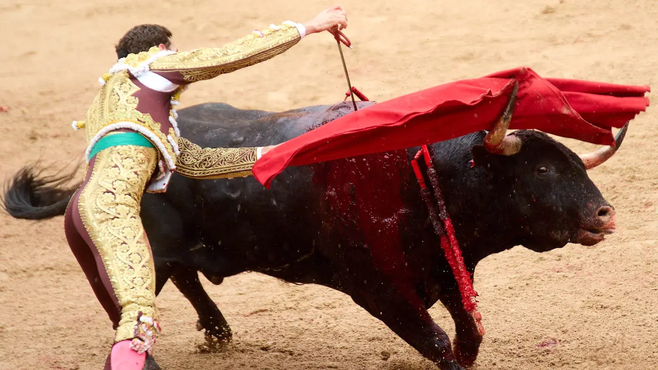 Séptima corrida de la Feria del Toro de San Fermín 2025 con toros de La Palmosilla para Jiménez Fortes, Fernando Adrián y Ginés Marín. IÑIGO ALZUGARAY