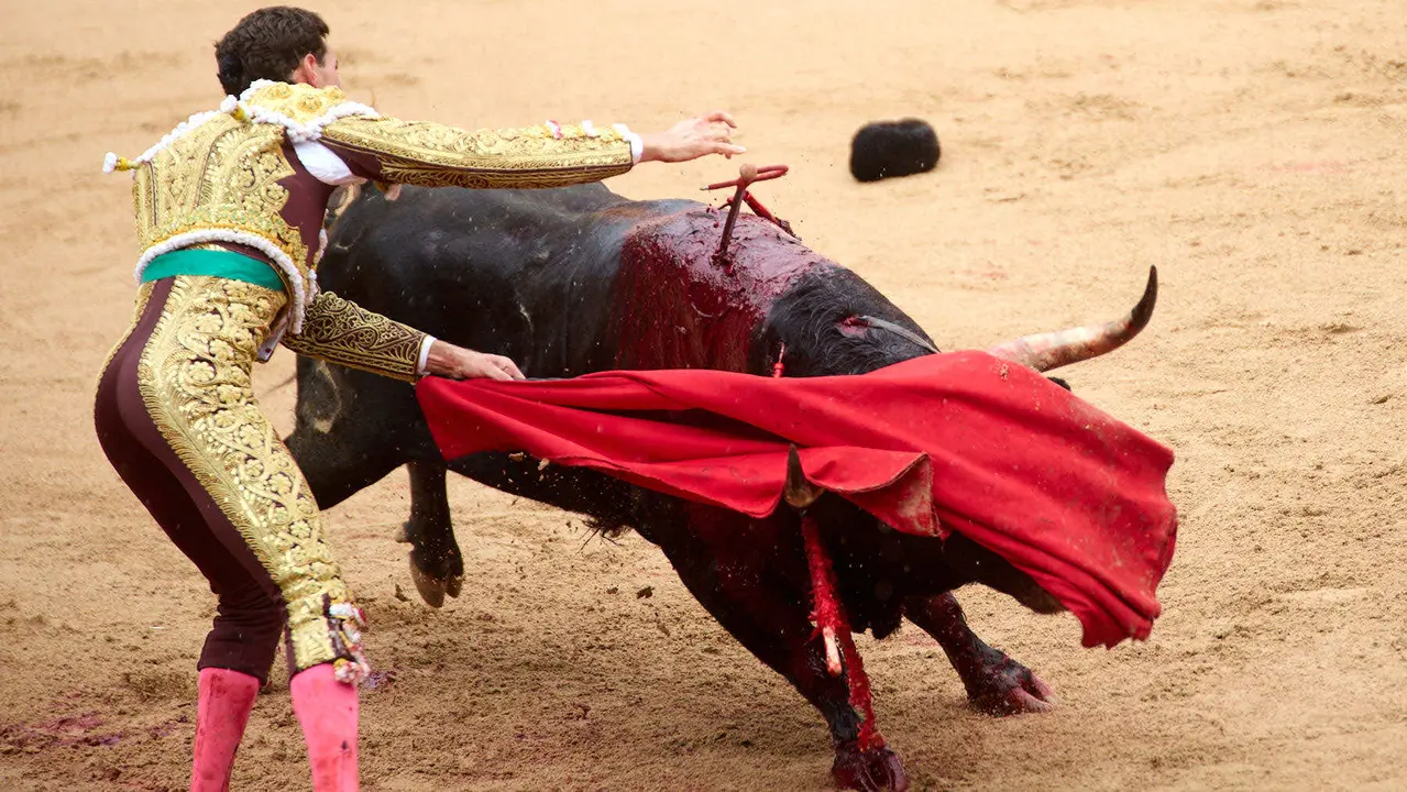 Séptima corrida de la Feria del Toro de San Fermín 2025 con toros de La Palmosilla para Jiménez Fortes, Fernando Adrián y Ginés Marín. IÑIGO ALZUGARAY