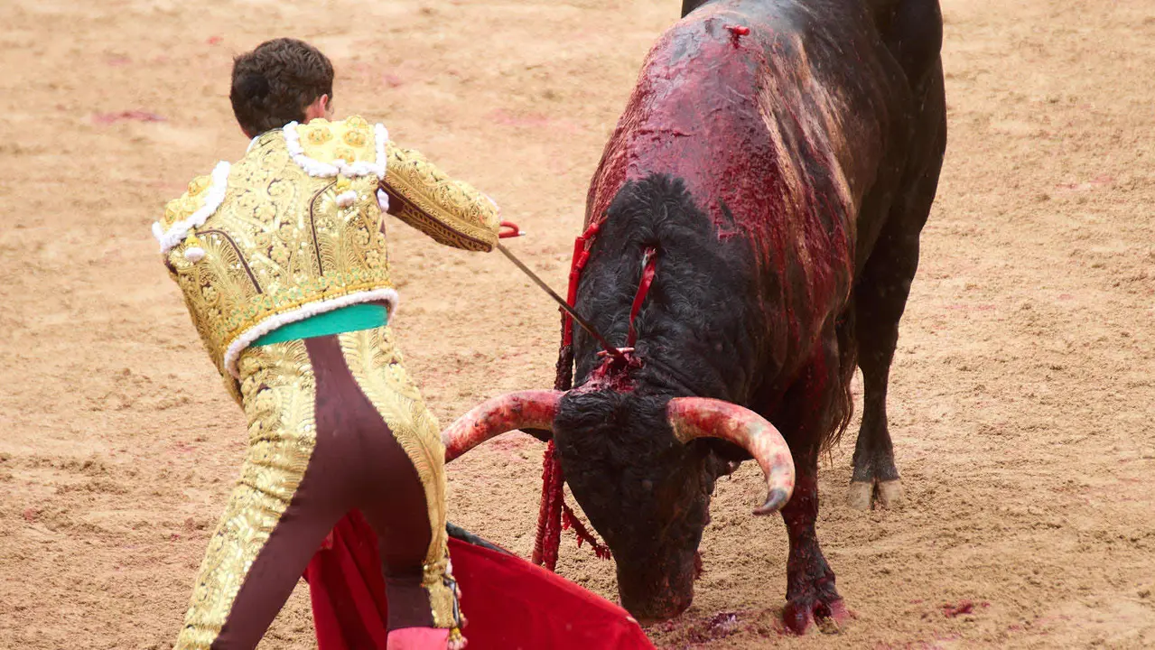 Séptima corrida de la Feria del Toro de San Fermín 2025 con toros de La Palmosilla para Jiménez Fortes, Fernando Adrián y Ginés Marín. IÑIGO ALZUGARAY