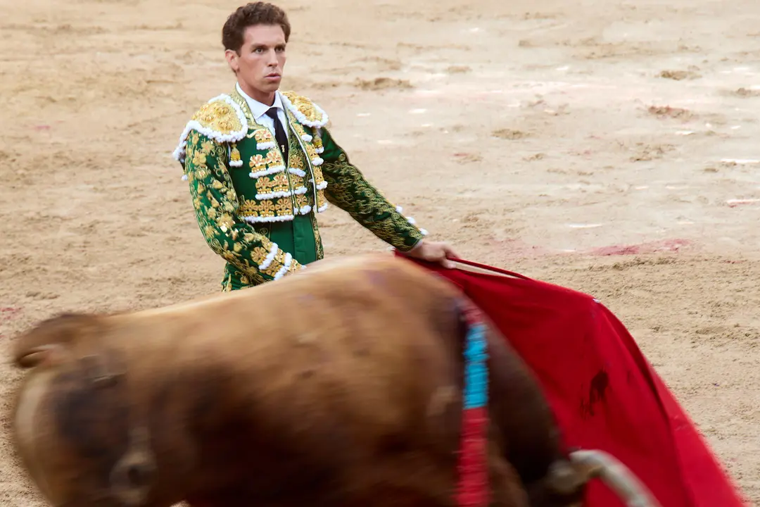 Séptima corrida de la Feria del Toro de San Fermín 2025 con toros de La Palmosilla para Jiménez Fortes, Fernando Adrián y Ginés Marín. IÑIGO ALZUGARAY