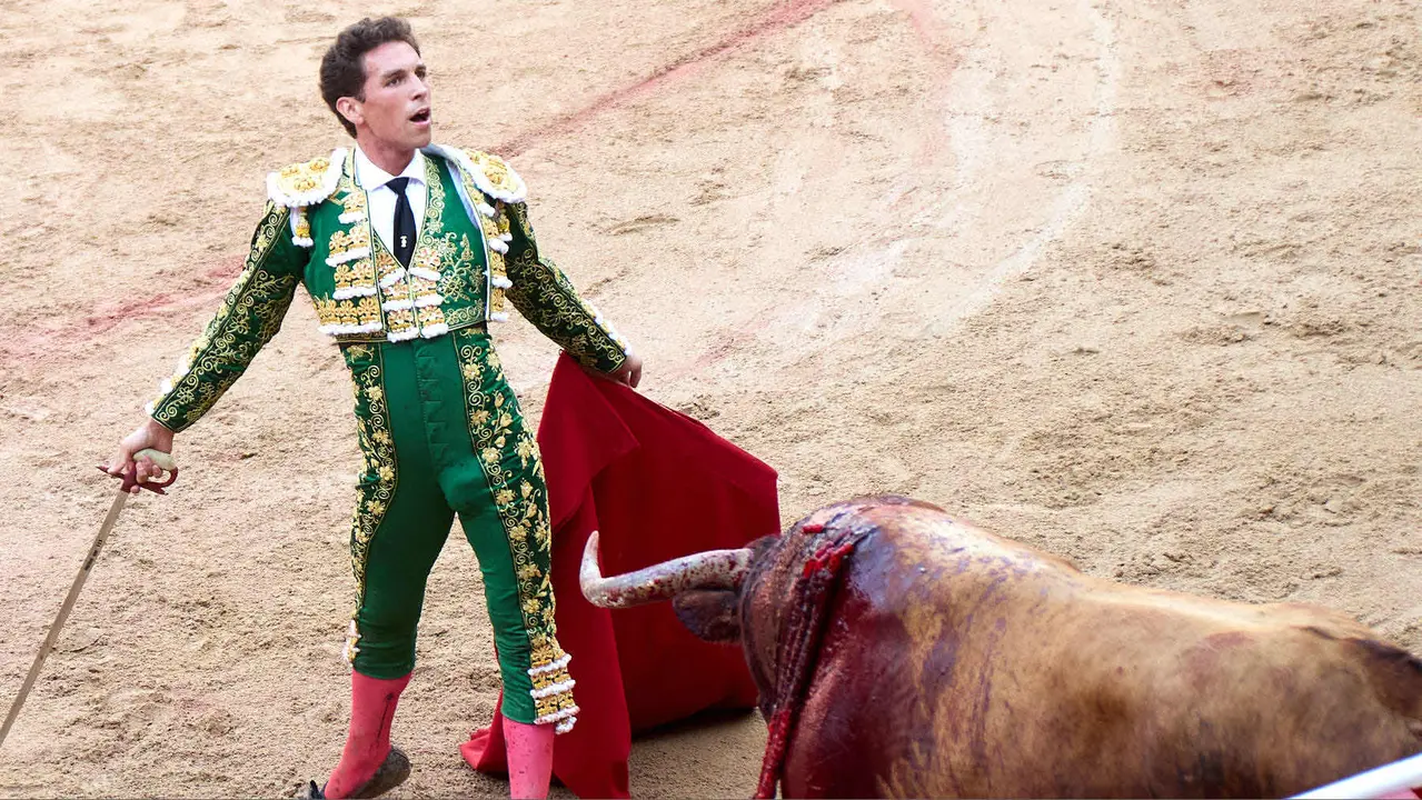 Séptima corrida de la Feria del Toro de San Fermín 2025 con toros de La Palmosilla para Jiménez Fortes, Fernando Adrián y Ginés Marín. IÑIGO ALZUGARAY
