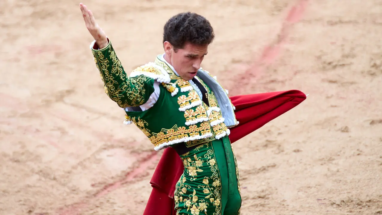 Séptima corrida de la Feria del Toro de San Fermín 2025 con toros de La Palmosilla para Jiménez Fortes, Fernando Adrián y Ginés Marín. IÑIGO ALZUGARAY