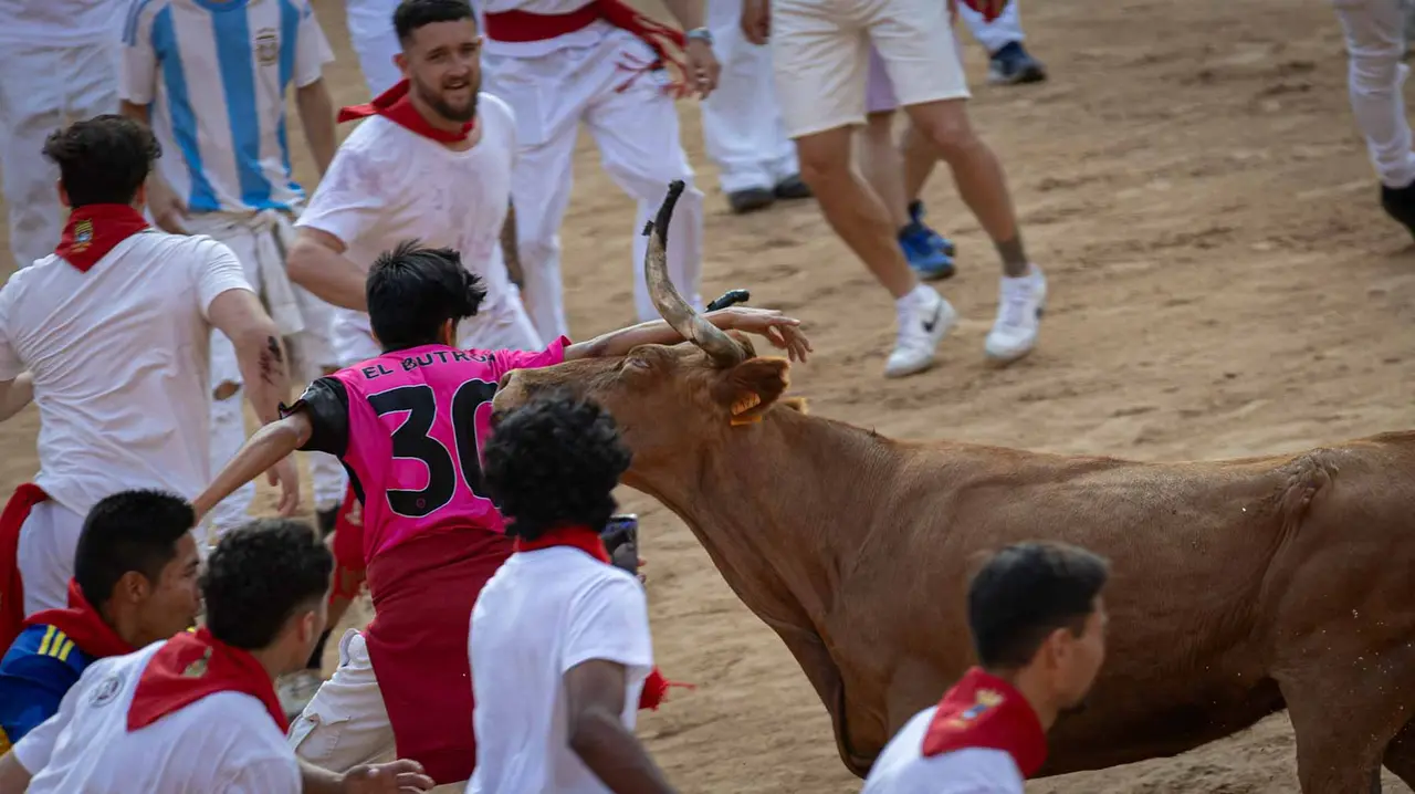 Suelta de vaquillas tras el octavo encierro de San Fermín.Maite H. Mateo..-06