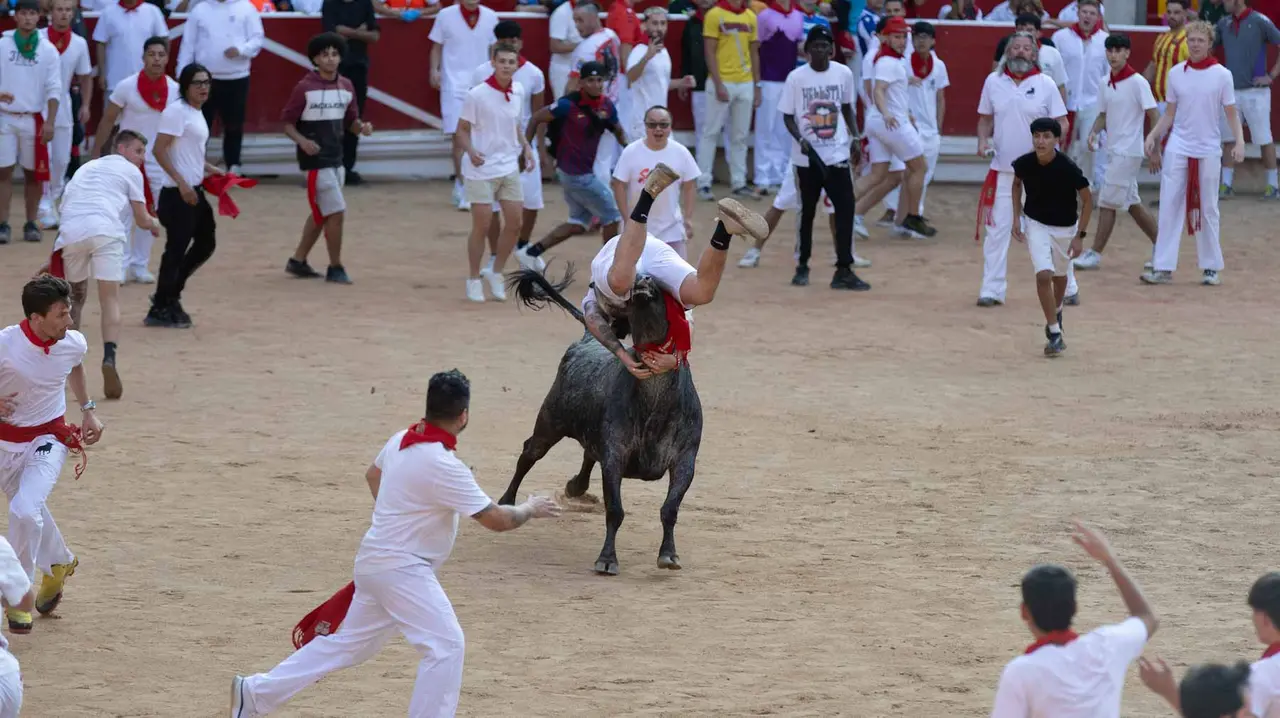 Suelta de vaquillas tras el octavo encierro de San Fermín.Maite H. Mateo..-36
