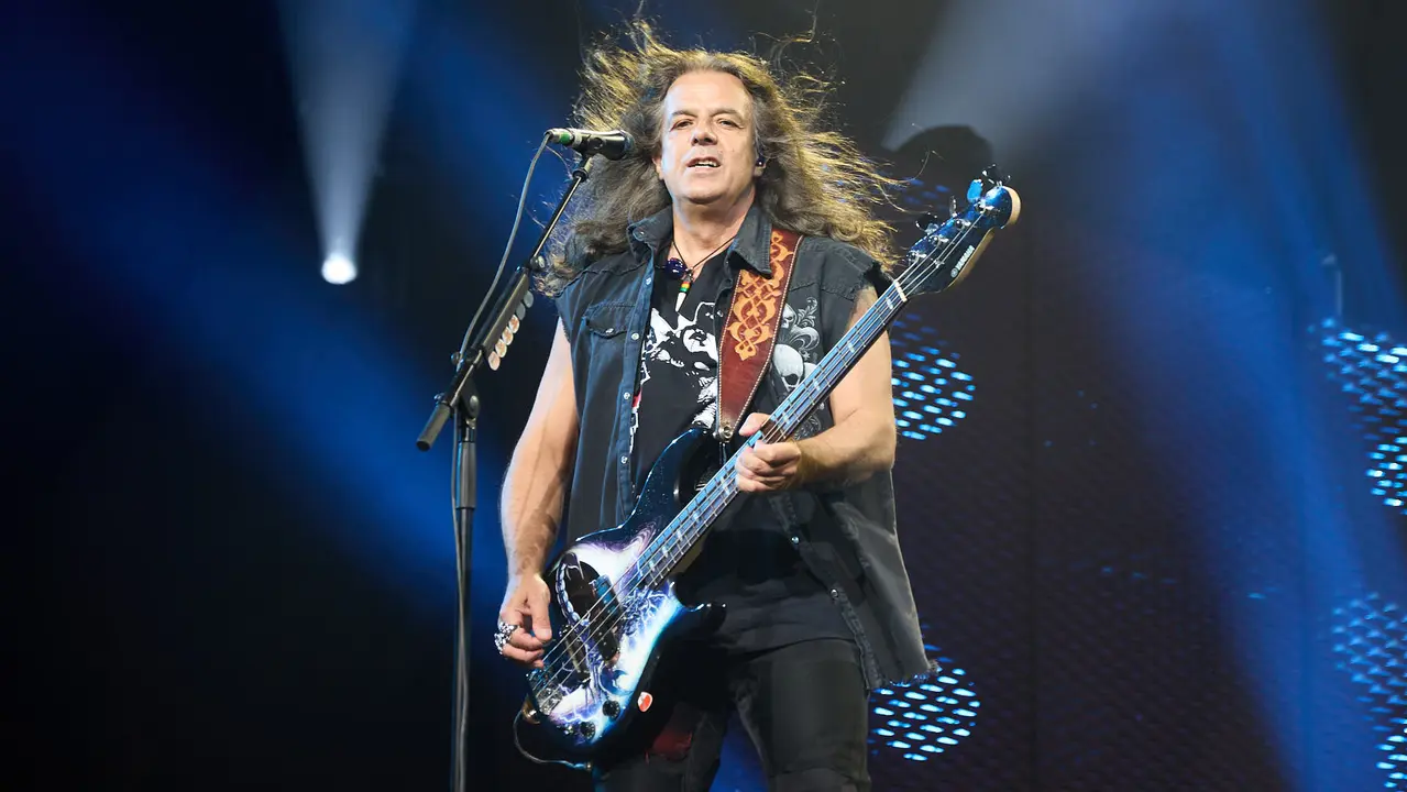 Concierto de la banda alemana Scorpions, dentro de su gira mundial '60 years of Scorpions' celebrado en el pabellón Navarra Arena de Pamplona. IÑIGO ALZUGARAY