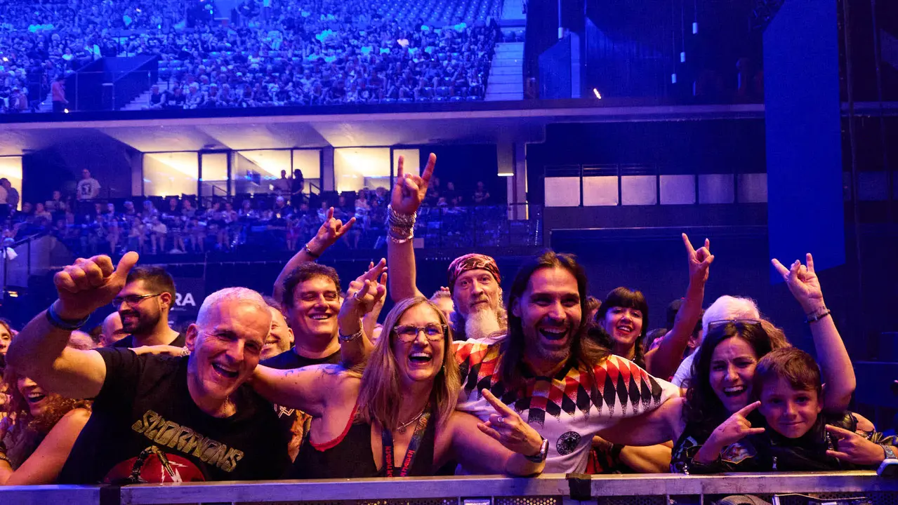Concierto de la banda alemana Scorpions, dentro de su gira mundial '60 years of Scorpions' celebrado en el pabellón Navarra Arena de Pamplona. IÑIGO ALZUGARAY