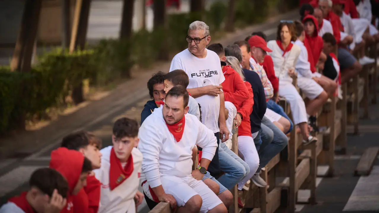 Primer encierro de las fiestas de Tudela 2025 con novillos de Tornay. PABLO LASAOSA