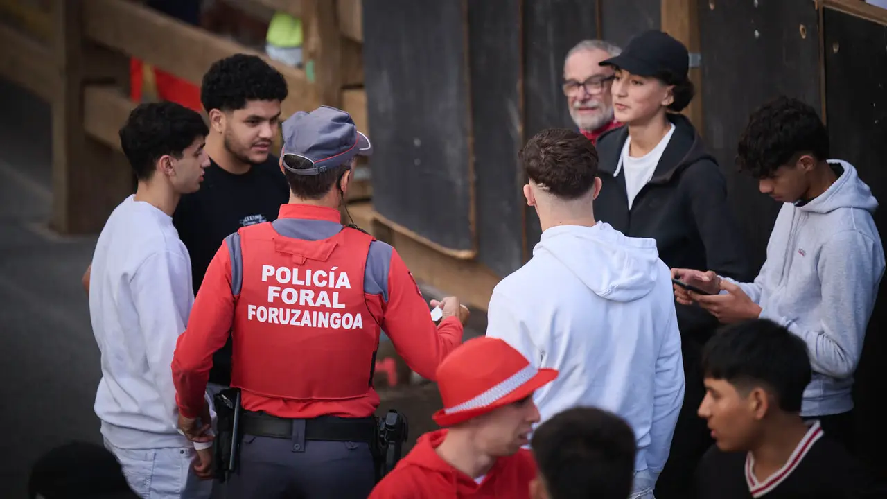 Primer encierro de las fiestas de Tudela 2025 con novillos de Tornay. PABLO LASAOSA