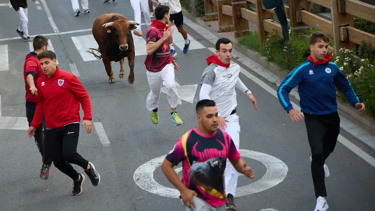 Primer Encierro de Fiestas de Tudela 2025. IÑIGO ALZUGARAY