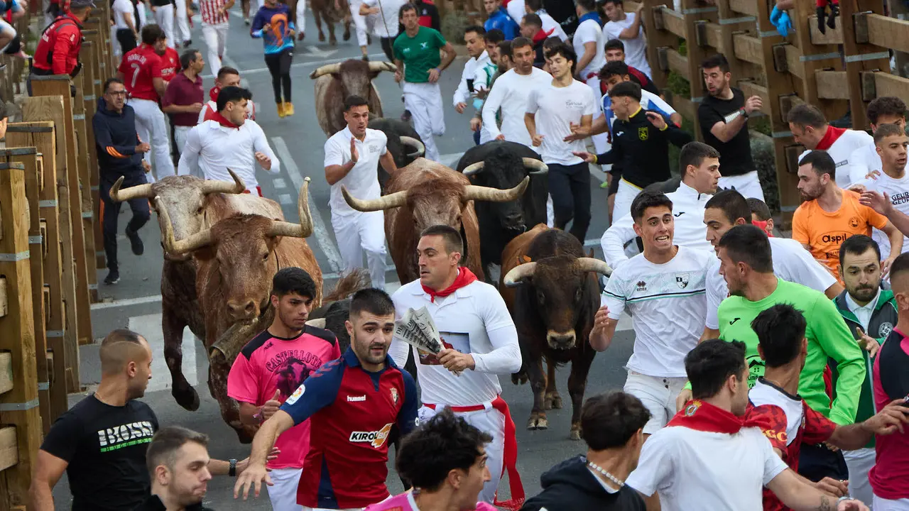 Primer Encierro de Fiestas de Tudela 2025. IÑIGO ALZUGARAY