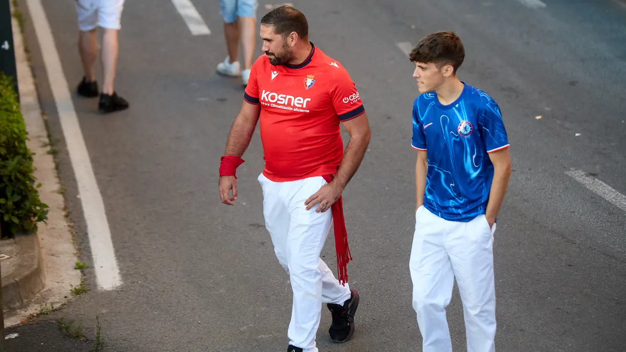 Ambiente previo al segundo encierro de fiestas de Tudela 2025 con toros de la ganadería de Herederos de Gregorio Garzón Valdenebro (Jaén). IÑIGO ALZUGARAY