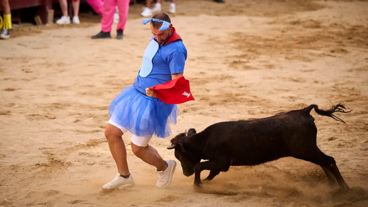 Grand Prix de la juventud con las cuadrillas de Puente la Reina durante sus fiestas de 2025. PABLO LASAOSA