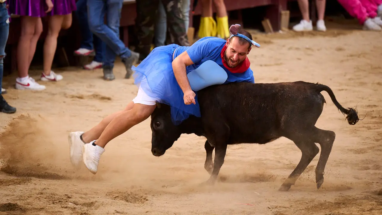 Grand Prix de la juventud con las cuadrillas de Puente la Reina durante sus fiestas de 2025. PABLO LASAOSA