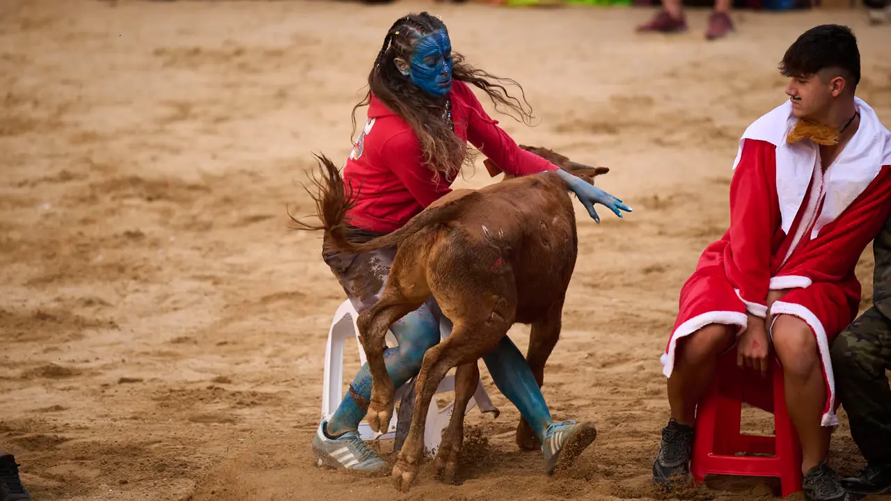 Grand Prix de la juventud con las cuadrillas de Puente la Reina durante sus fiestas de 2025. PABLO LASAOSA