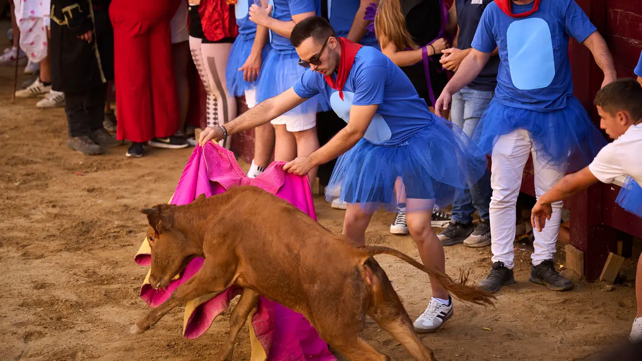 Grand Prix de la juventud con las cuadrillas de Puente la Reina durante sus fiestas de 2025. PABLO LASAOSA
