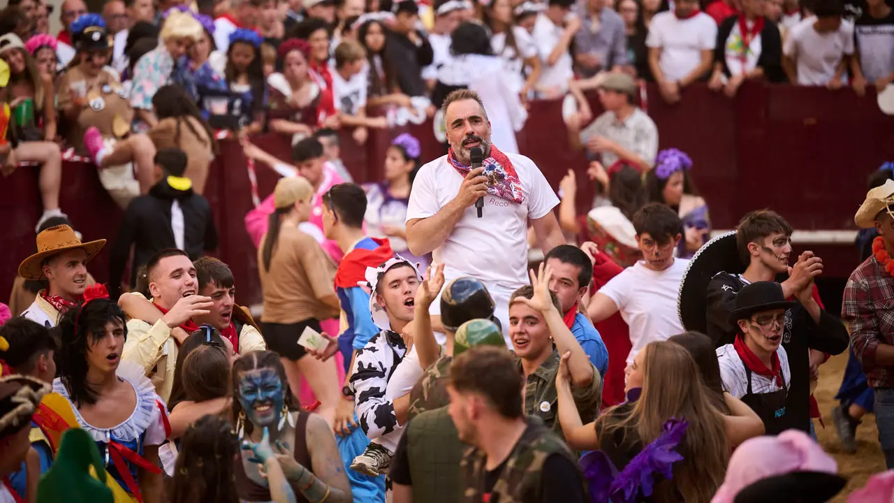 Grand Prix de la juventud con las cuadrillas de Puente la Reina durante sus fiestas de 2025. PABLO LASAOSA