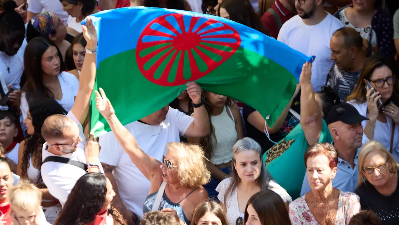 Chupinazo de inicio de las Fiestas de Estella 2025 lanzado por la Asociación Ker Kalí. IÑIGO ALZUGARAY