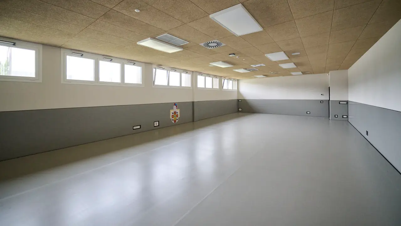 Presentación del nuevo polideportivo de Sarriguren. PABLO LASAOSA
