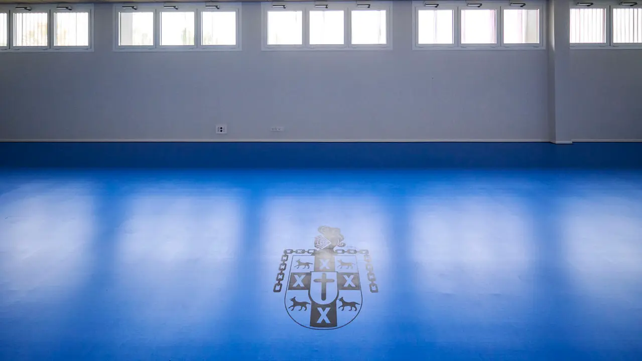 Presentación del nuevo polideportivo de Sarriguren. PABLO LASAOSA
