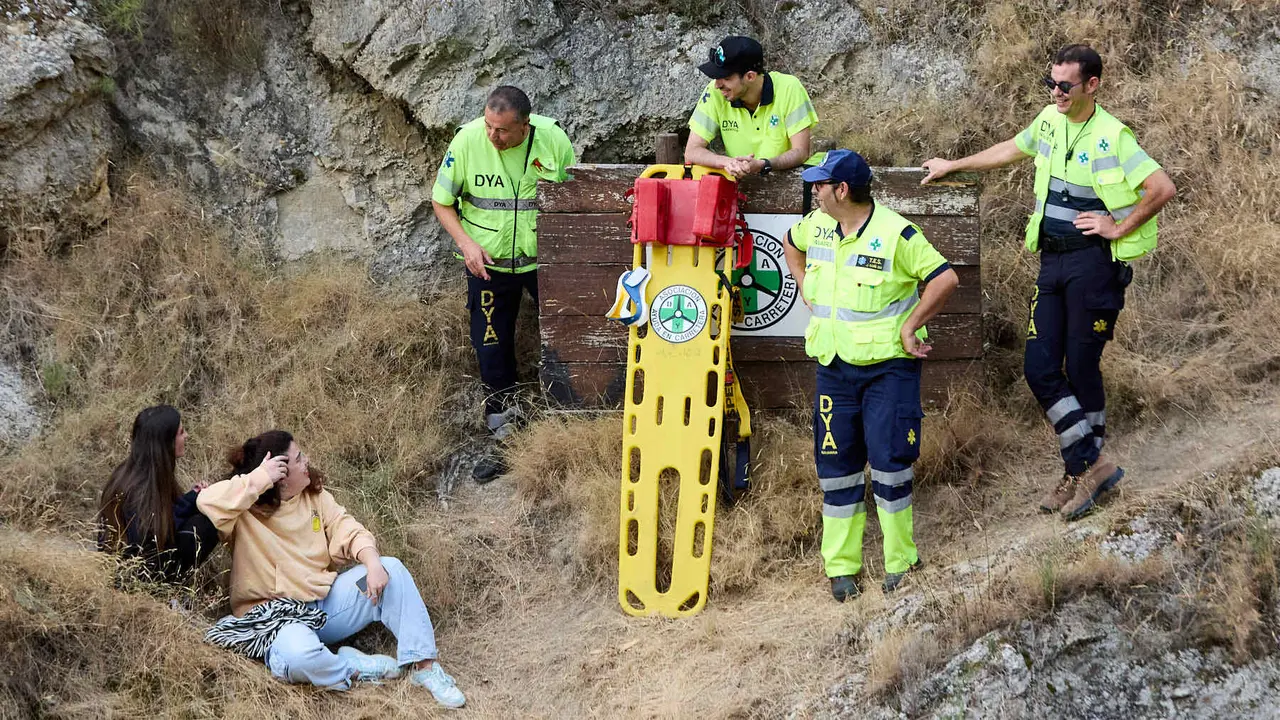 Sexto encierro del Pilón en las fiestas de Falces de 2025 con vacas de la ganadería de Hípica Zahorí de Falces. IÑIGO ALZUGARAY