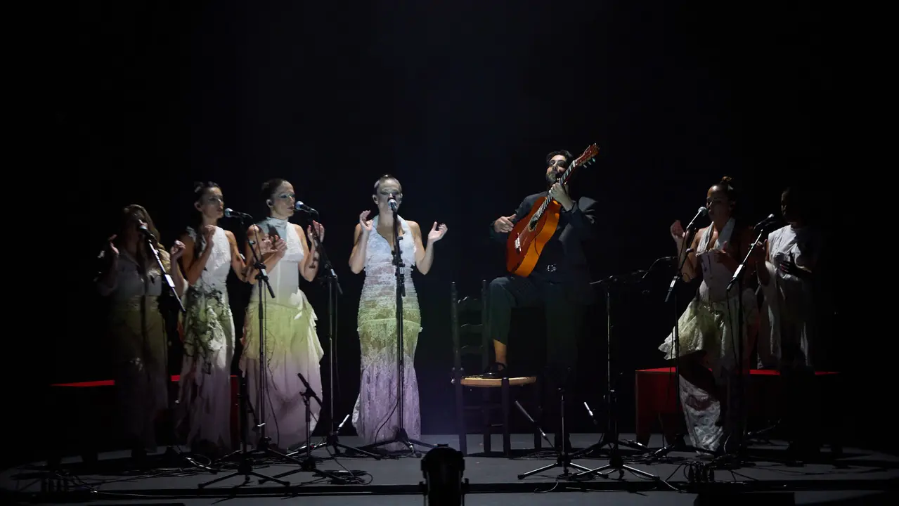 Concierto Guitarra Coral de Yerai Cortés en el Teatro Gayarre de Pamplona dentro del ciclo Escenario Siglo XXI de la XII edición del festival Flamenco On Fire. IÑIGO ALZUGARAY