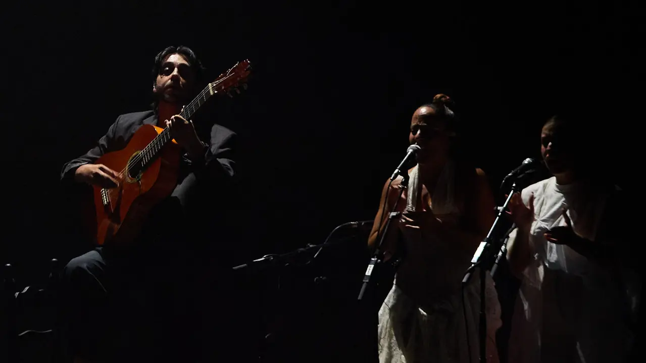 Concierto Guitarra Coral de Yerai Cortés en el Teatro Gayarre de Pamplona dentro del ciclo Escenario Siglo XXI de la XII edición del festival Flamenco On Fire. IÑIGO ALZUGARAY
