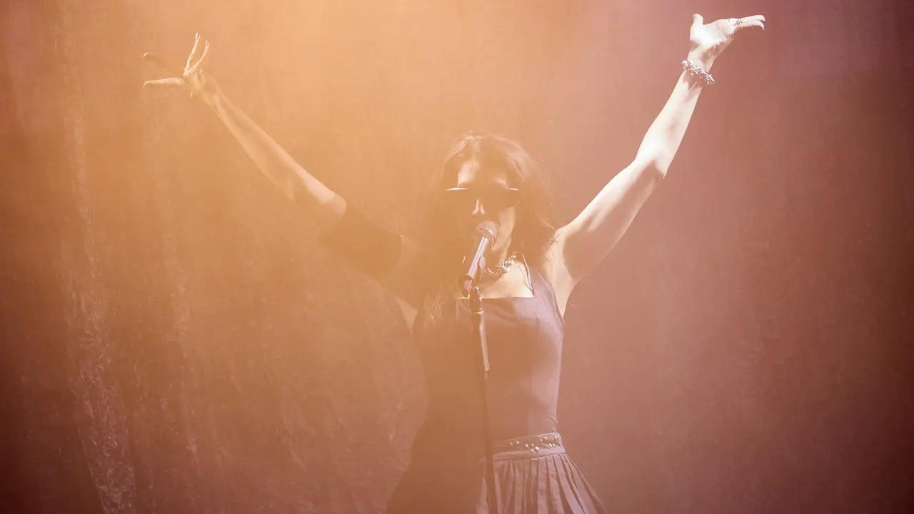 Concierto 9:30 pm de Queralt Lahoz en la sala Zentral de Pamplona durante de la XII edición del festival Flamenco On Fire. IÑIGO ALZUGARAY