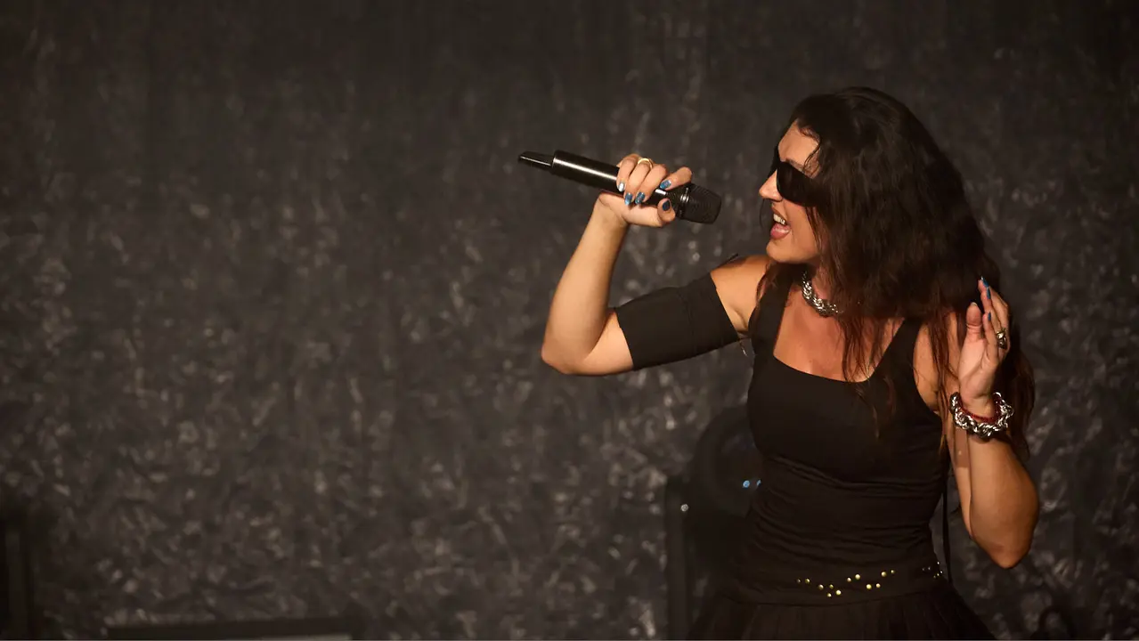 Concierto 9:30 pm de Queralt Lahoz en la sala Zentral de Pamplona durante de la XII edición del festival Flamenco On Fire. IÑIGO ALZUGARAY