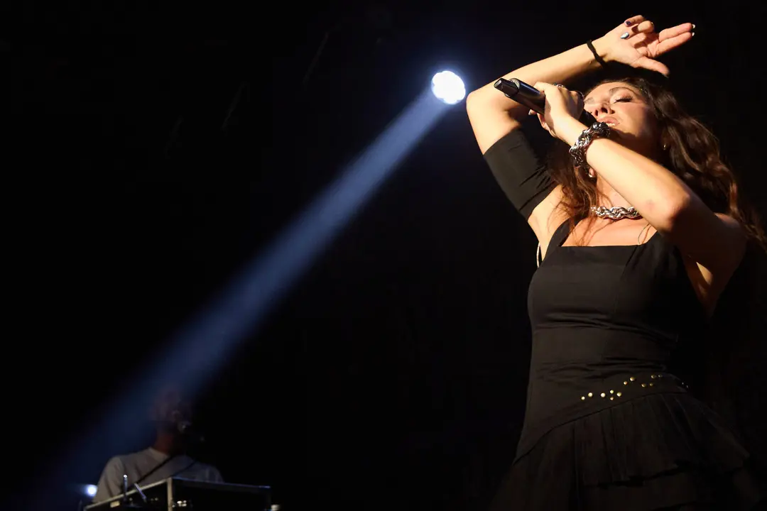 Concierto 9:30 pm de Queralt Lahoz en la sala Zentral de Pamplona durante de la XII edición del festival Flamenco On Fire. IÑIGO ALZUGARAY