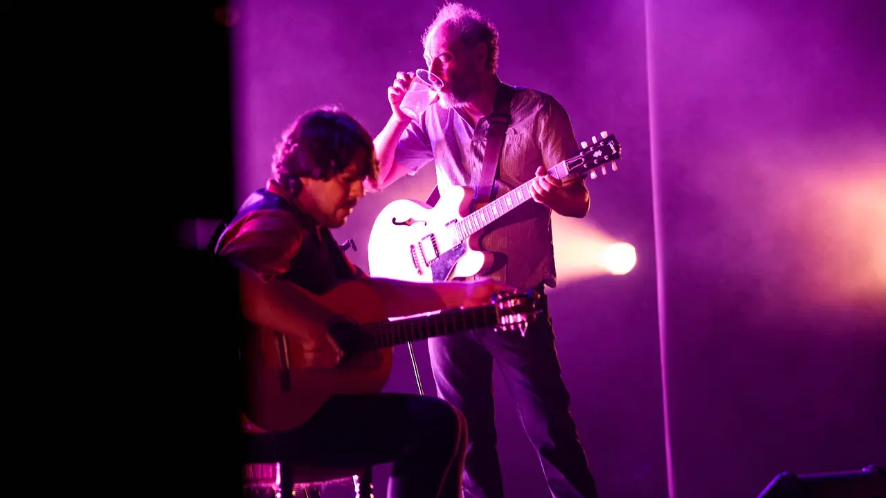 Concierto Esencial de Los Planetas en el auditorio Baluarte de Pamplona durante de la XII edición del festival Flamenco On Fire. IÑIGO ALZUGARAY