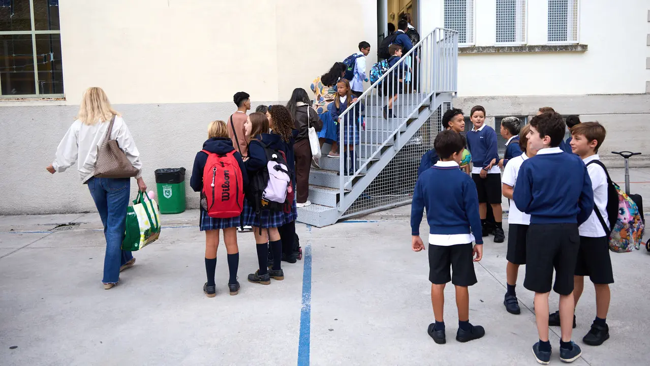 Inicio del curso escolar 2025/26 en el Colegio Fec Vedruna de Pamplona. IÑIGO ALZUGARAY