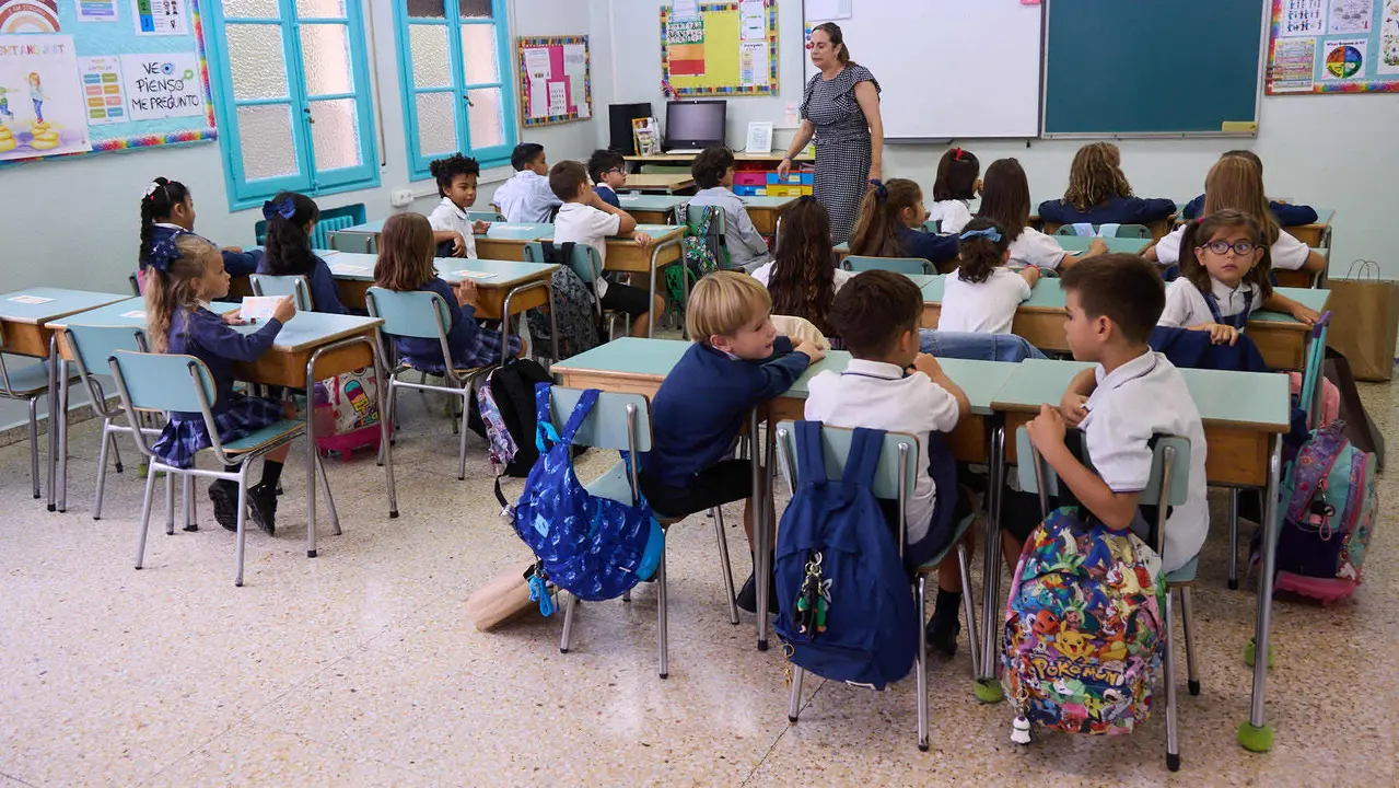 Inicio del curso escolar 2025/26 en el Colegio Fec Vedruna de Pamplona. IÑIGO ALZUGARAY